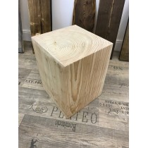 Holzblock, Holzdeko, Sitzhocker, Säule, Beistelltisch, Lärche, 55x29x29cm Holzblock, Holzdeko, Sitzhocker, Säule, Beistelltisch, Lärche, 55x29x29cm